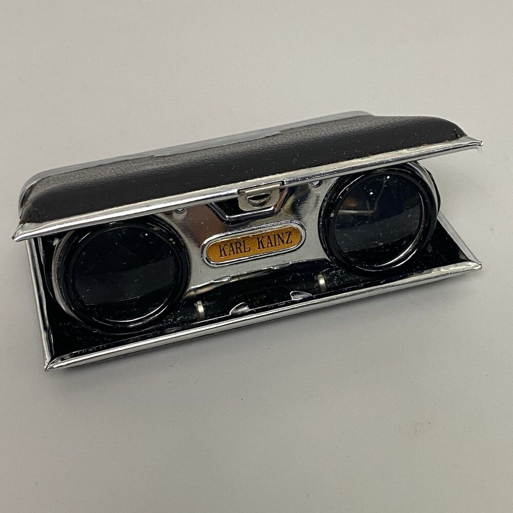 Karl Kainz German Foldaway Opera Glasses Binoculars Coated Lens Portable Vintage